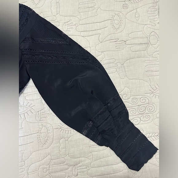 NWT Zadig & Voltaire Roxy Silk Dress M Black Lace - Picture 8 of 13